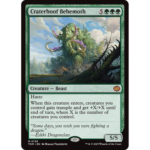 【聚点】万智牌 138 TDM 陨蹄贝西摩斯 Craterhoof Behemoth M 闪