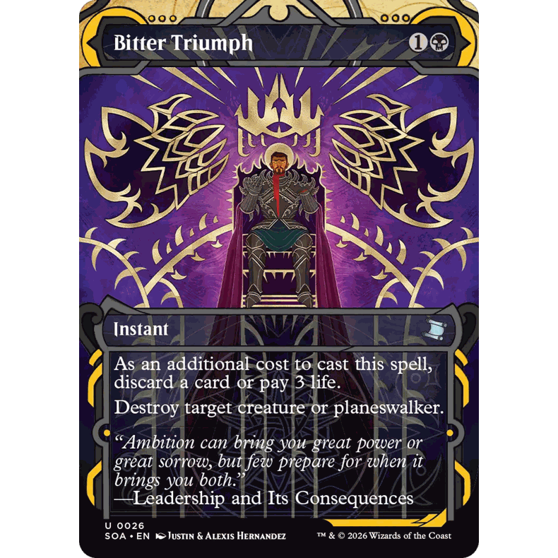 SOA 26 惨痛胜利 Bitter Triumph 万智牌 闪 U