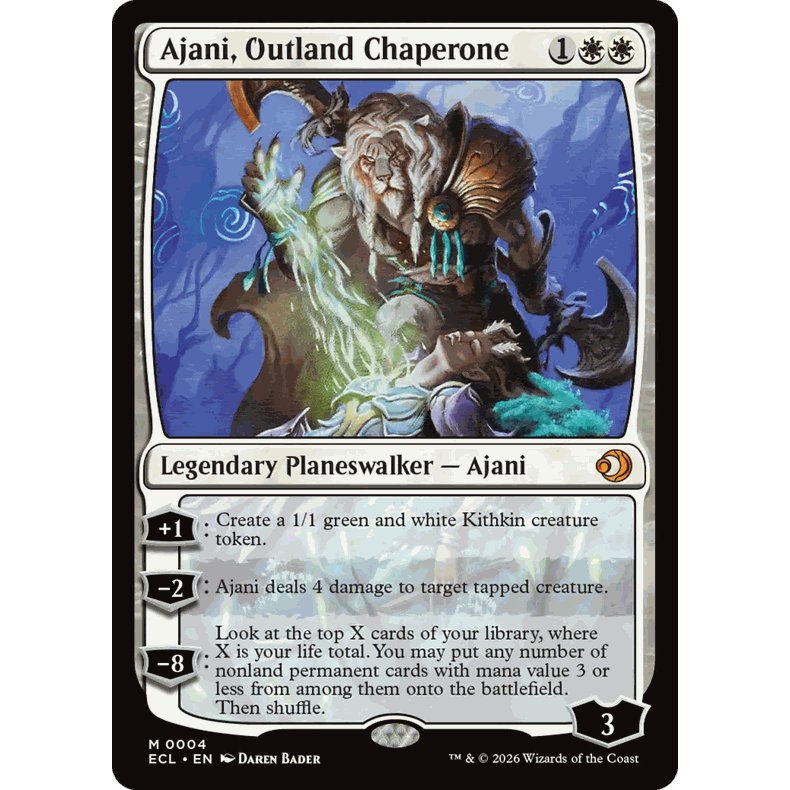 ECL 4 外域照护阿耶尼 Ajani, Outland Chaperone  万智牌 闪 M