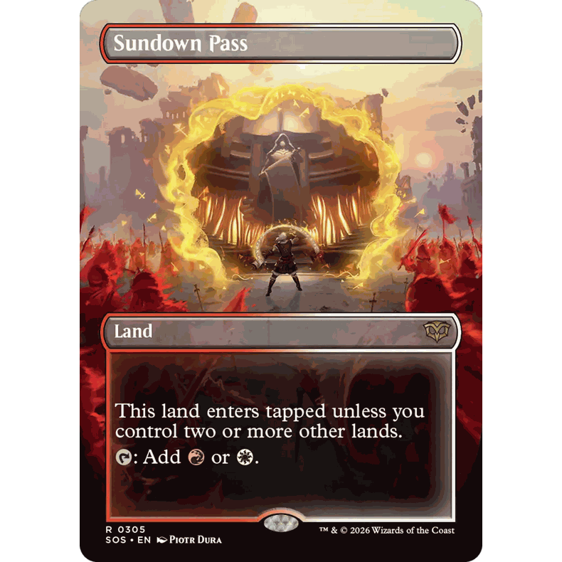 SOS 305 日落隘口 Sundown Pass 万智牌 闪 R 异画