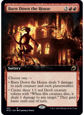 MID 352 焚毁房屋 Burn Down the House 万智牌 扩画 闪 R