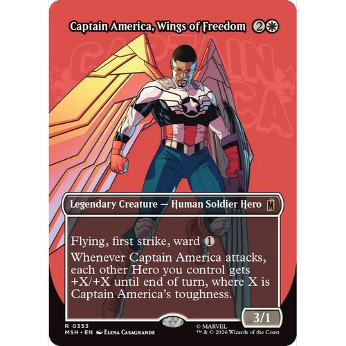 MSH 353 自由之翼美国队长Captain America万智牌 闪 角色 异画 R