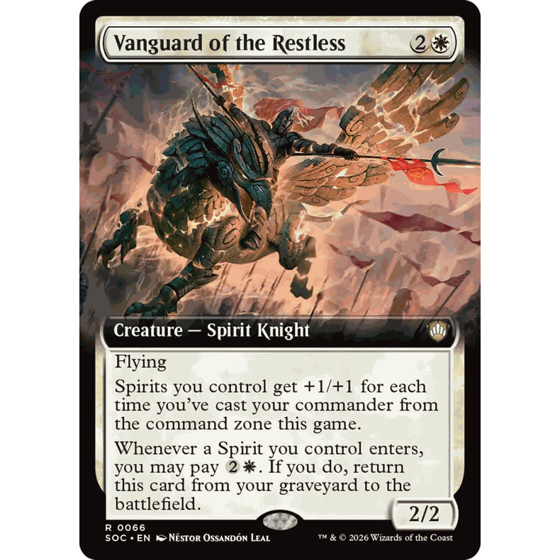 SOC 66 无休魂先锋 Vanguard of the Restless 万智牌 扩画 R 闪