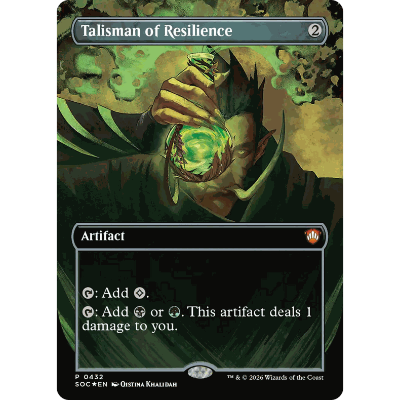 SOC 432 复生饰符Talisman of Resilience 万智牌 扩画 M 闪 抄本