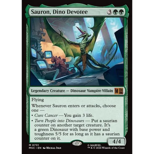 MSC 731 恐龙狂徒索伦 Sauron, Dino Devotee 万智牌 速战 闪 M