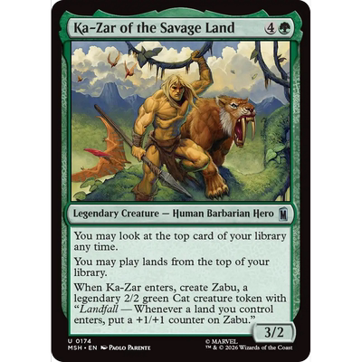 MSH 174蛮荒之地的卡扎尔Ka-Zar of the Savage Land 万智牌 闪 U