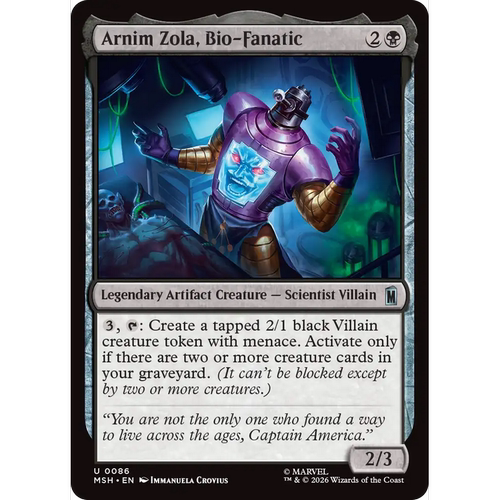 MSH 86 生化狂人阿尼姆·索拉Arnim Zola,Bio-Fanatic万智牌 闪 U