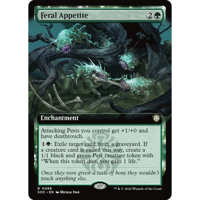 SOC 86 野性食欲 Feral Appetite  万智牌 扩画 R 闪
