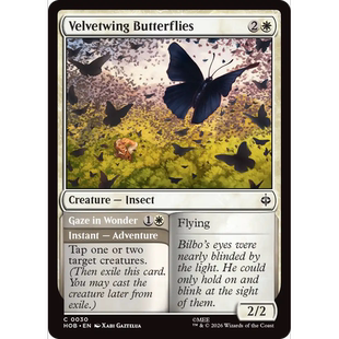 HOB 30 黑丝绒翼蝴蝶 // 惊奇注视 Velvetwing Butte 万智牌 闪 C