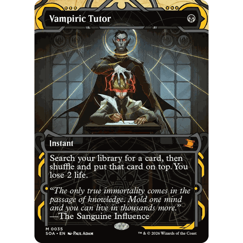 SOA 35 吸血鬼导师 Vampiric Tutor 万智牌 闪 M