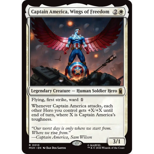MSH 10 自由之翼美国队长 万智牌 Captain America 闪 R