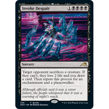 【聚点】万智牌 NEO 506 召现绝望 Invoke Despair R 闪 异画 p