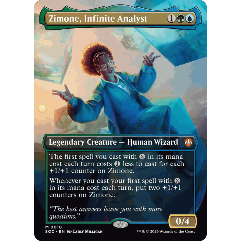 SOC 10 无限究员琦梦 Zimone,Infinite Analyst 万智牌 扩画 M 闪