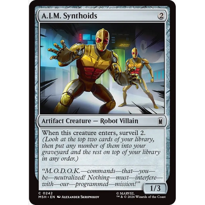 MSH 242 先进概念力学合成体 A.I.M. Synthoids 万智牌 闪 C