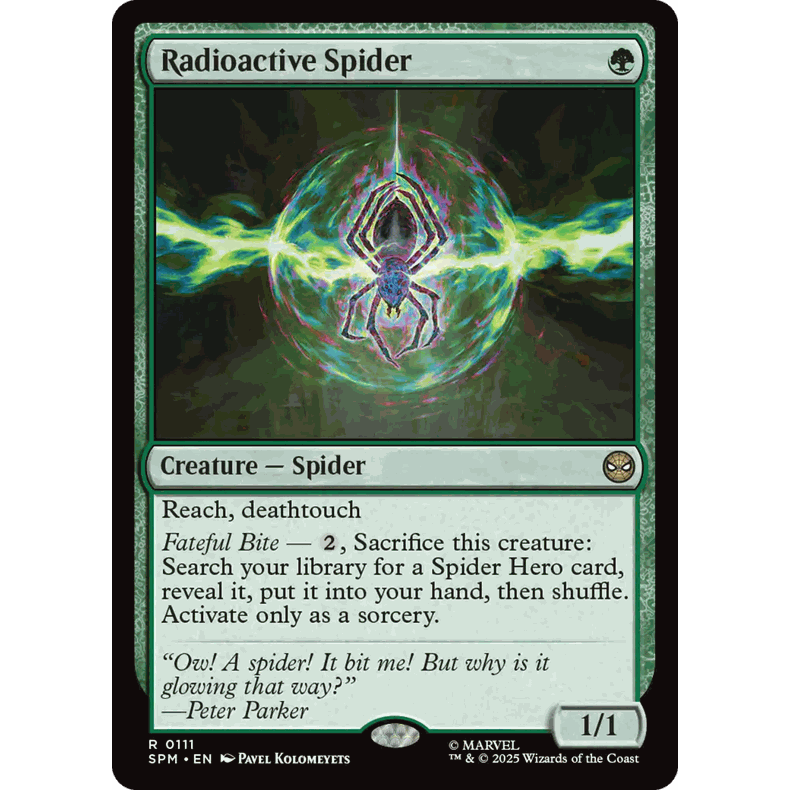 SPM 111 放射性蜘蛛 Radioactive Spider 万智牌 闪 R