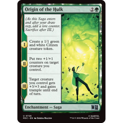 MSC 728 浩克的起源 Origin of the Hulk 万智牌 速战 闪 U