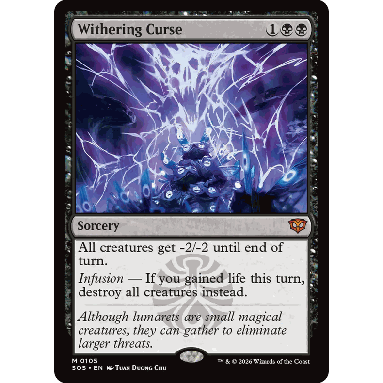SOS 105 靡萎诅咒 Withering Curse万智牌 闪 M