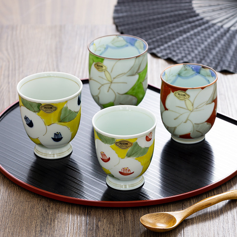 日本进口有田烧手绘陶瓷茶杯
