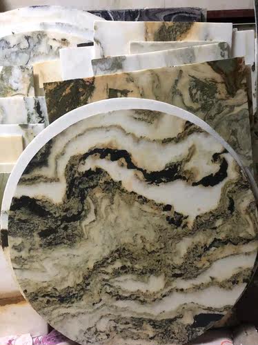 云南大理石 山水画天然 老矿石画 精品云石片微信18567285516