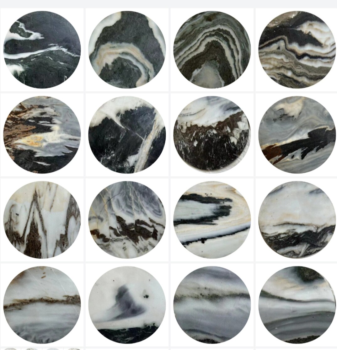 云南天然云石山水画定制各种尺寸苏绣