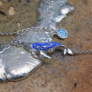 身境饰物||最小的海||原创设计 高温珐琅 足银鲸鱼手链