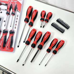 出欧美外贸单多功能螺丝刀套装家用小五金工具一字十字开刀L50