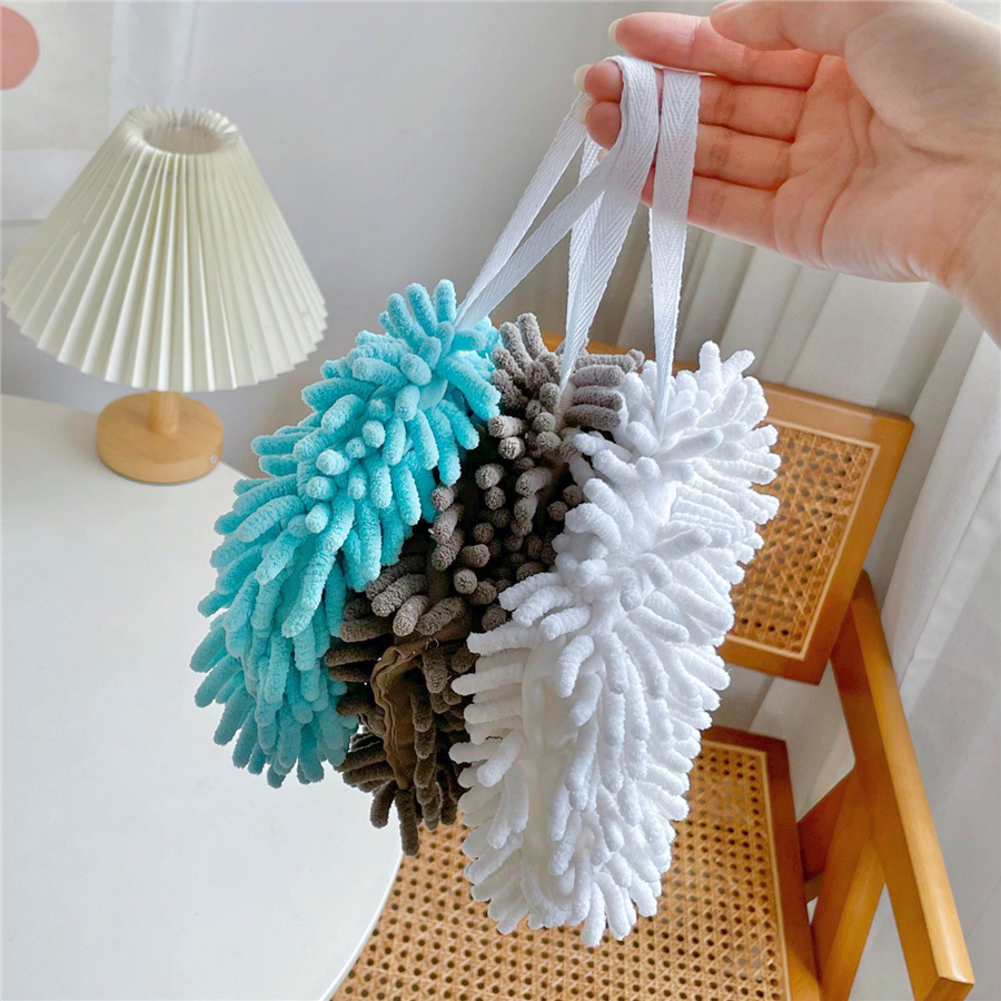 雪尼尔擦车速干强力吸水巾绵软亲肤清洁抹布挂式加厚厨房擦手巾U3