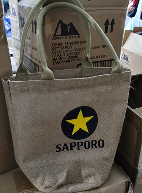 外单高品质多功能麻袋防水手提袋桶包单肩托特袋