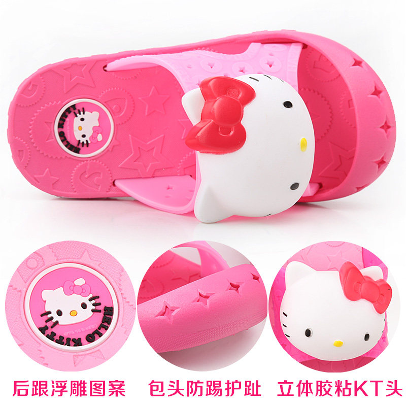Chaussons enfants en autre HELLO KITTY pour été - semelle autre - Ref 987127 Image 4