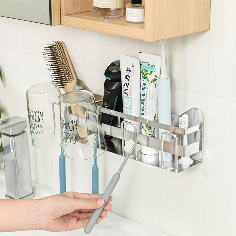 304不锈钢牙刷牙膏置物架