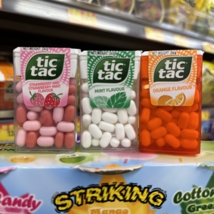 香港代购进口港版TicTac糖嘀嗒糖劲凉薄荷味草莓味香橙味24g