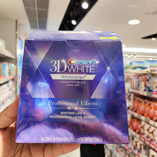 香港代购美国产佳洁士美白牙齿牙贴Crest3d强效密集型20对去牙渍