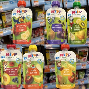 香港代购Hippo喜宝有机果泥香港进口苹果桃蓝莓树莓泥儿童零食