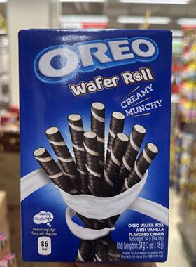 香港代购OREO奥利奥WAFER   ROLL卷心酥香草/朱古力味盒装54g