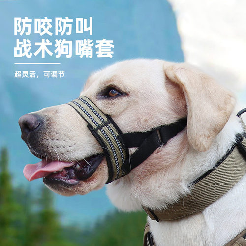 跨境新款狗嘴套防咬训犬防挣脱宠物嘴套可调节狗口罩狗狗嘴套批发