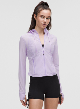 Define 女士短款连帽夹克 *网面 丨lululemon丨LW3JHWS