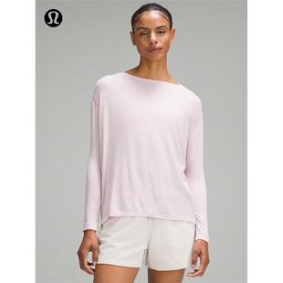 女士长袖 恤 Back lululemon Action 罗纹 LW3FIHS