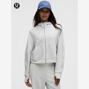 Scuba 女士超宽松款拉炼连帽衫 *华夫格丨lululemon丨LW3JCVS