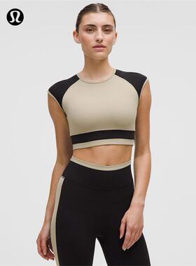 Nulu 女士运动拼色设计短款 T 恤 *SOTM丨lululemon丨LW3JJSS