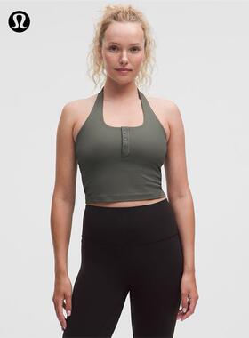 Ribbed Nulu女士罗纹亨利领挂脖运动背心B/C丨lululemon丨LW1FX3S