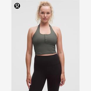 Ribbed Nulu女士罗纹亨利领挂脖运动背心B/C丨lululemon丨LW1FX3S