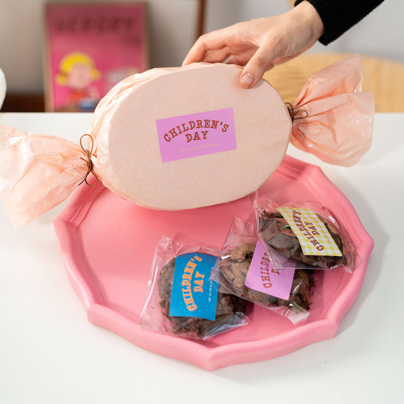 儿童节圣诞节珠光纸包装盒烘焙糖果饼干马卡龙父亲节老师礼物包装