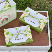 新款 盒绿豆糕点心蛋黄酥蛋糕吐司下午茶野餐礼盒 手提6粒青团包装