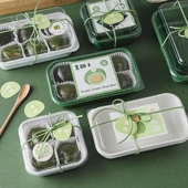 青团包装 盒蘸酱麻薯雪媚娘蛋糕卷盒子桃酥清明艾草粿便当打包礼盒
