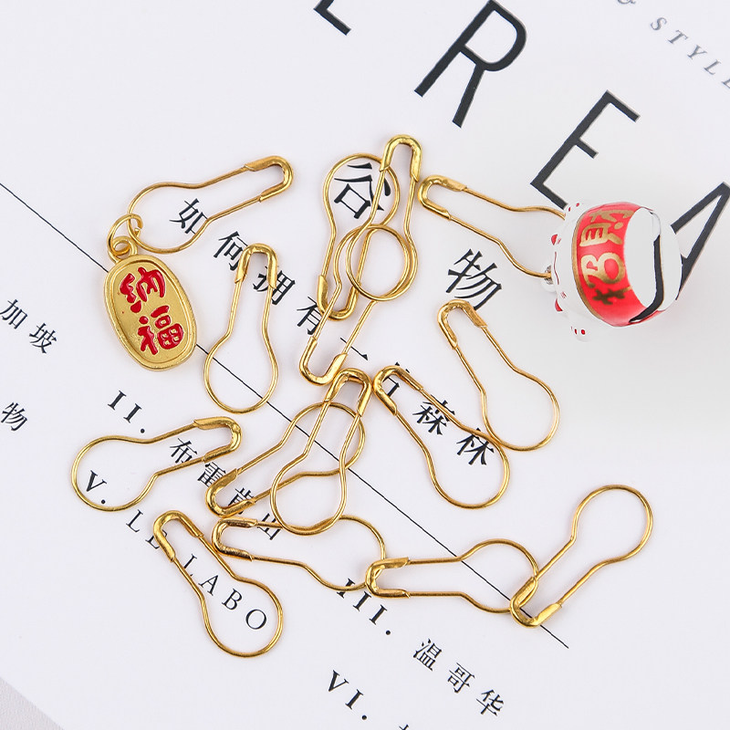 金色葫芦别针青团圣诞新年绿豆糕配饰雪花酥糖果饼干固定装扣挂件