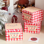 新年圣诞常温烘焙包装 盒糖果曲奇饼干甜品点心情人节空蛋糕盒子