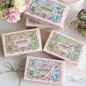 法式 盒甜品盒饼干贝果糖果凤梨酥绿豆糕打包盒 复古礼物盒烘焙包装