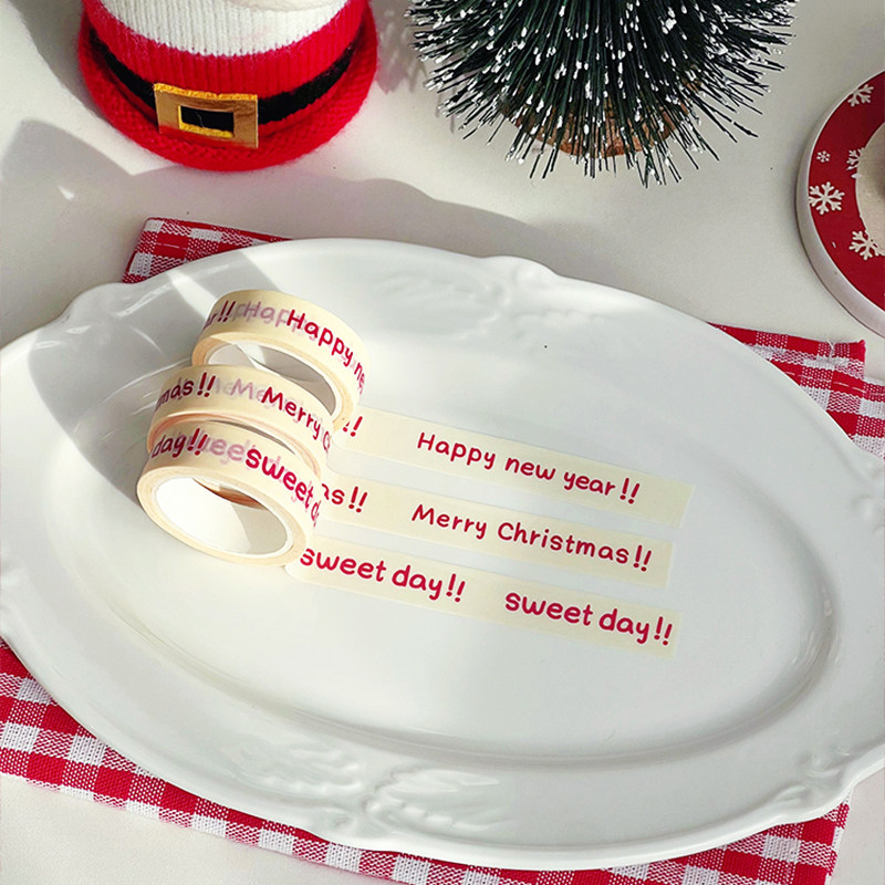 新款圣诞节包装胶带烘焙饼干糖果伴手礼装饰罐子封口贴纸新年胶带,厨房/烹饪用具,点心包装盒/包装袋,淘宝优惠券,粉丝福利购,淘宝优惠卷