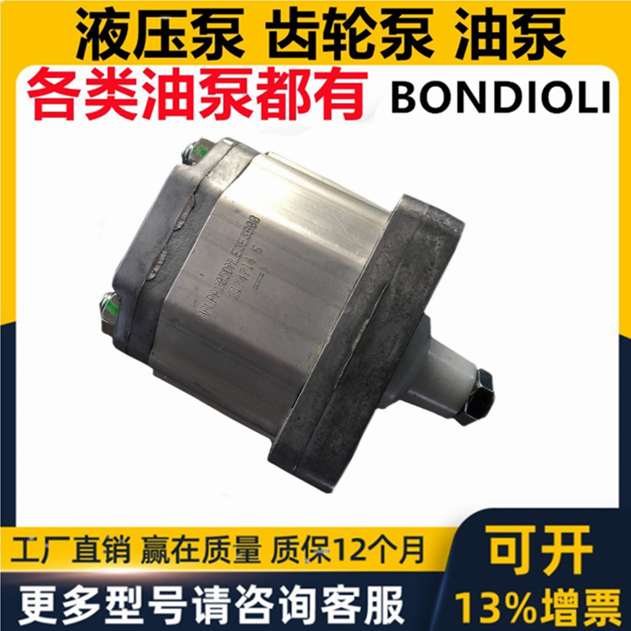 意大利邦迪奥里BONDIOLI齿轮油泵HPLPA180DDDG4G4B邦贝HPLPT马达-封面