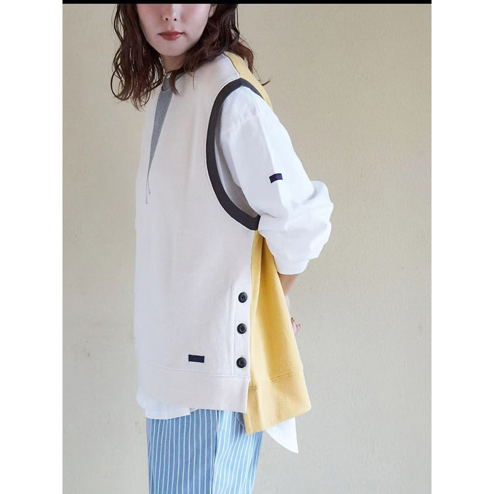 2026春季新款针织毛圈五色卫衣马甲